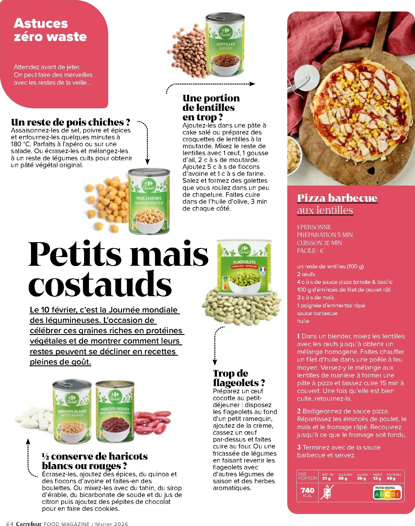 carrefour - De Carrefour - Food Magazine folder geldig vanaf 22/01 t/m 19/03 - page: 64