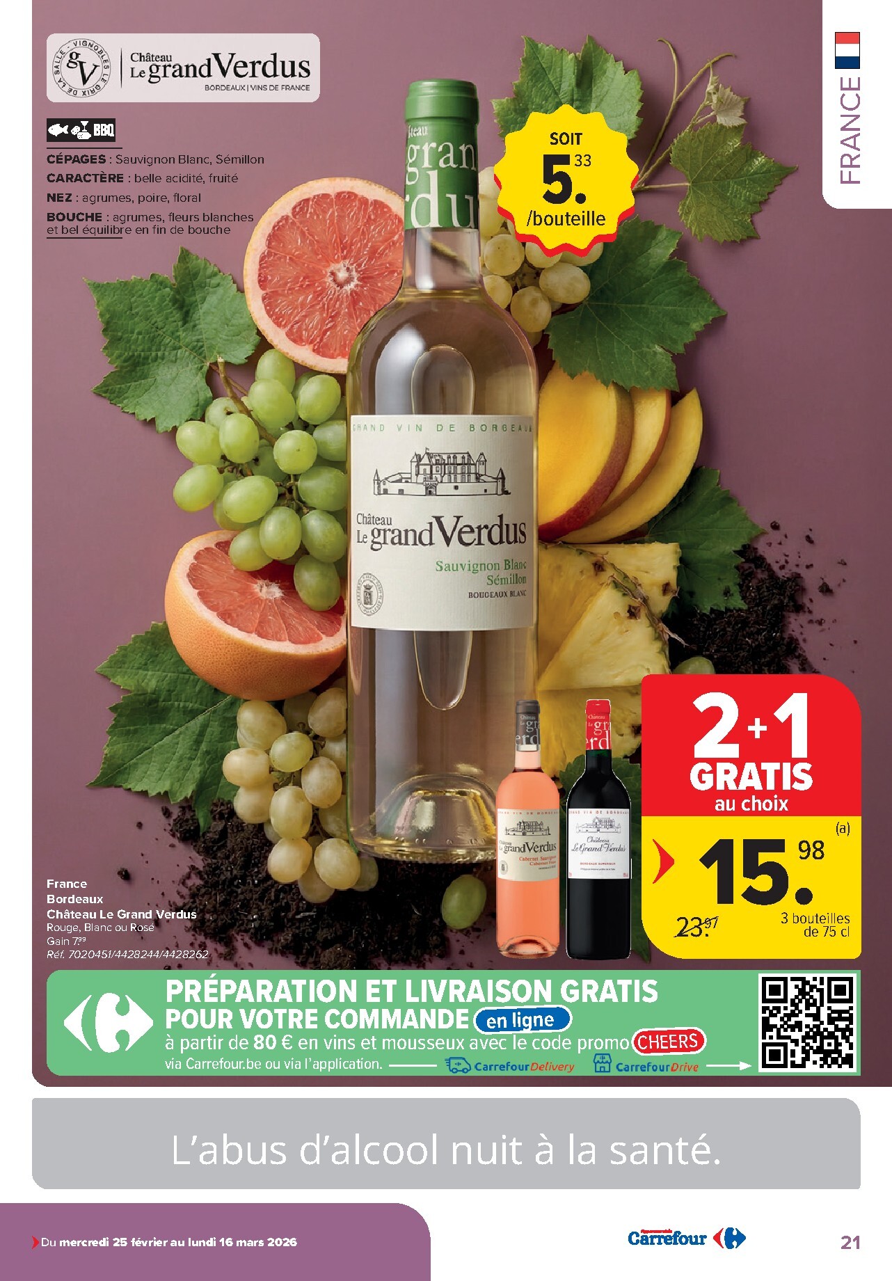 carrefour - De Carrefour - Vins folder geldig vanaf 25/02/2026 t/m 16/03/2026 - page: 21