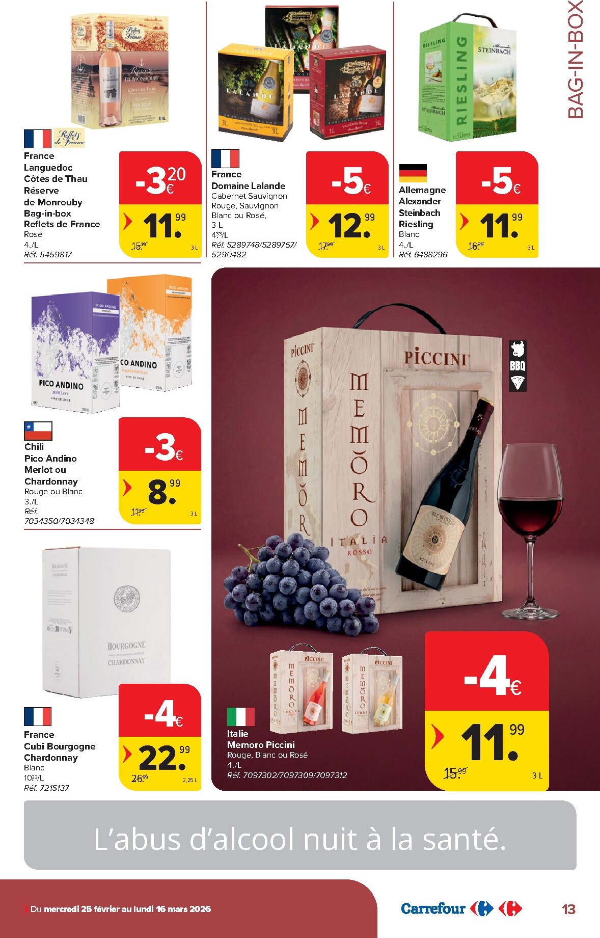 carrefour - De Carrefour - Vins folder geldig vanaf 25/02/2026 t/m 16/03/2026 - page: 13