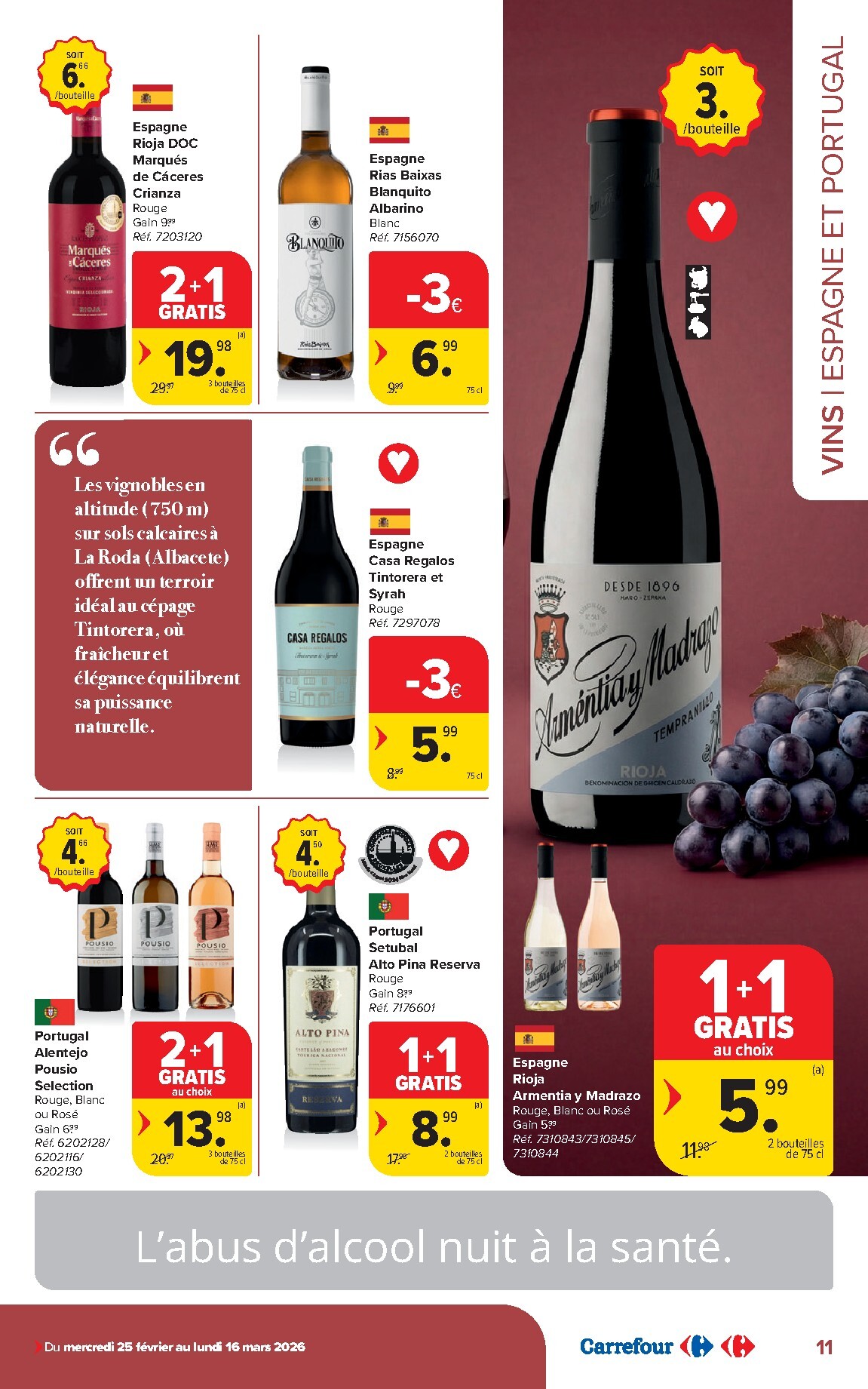 carrefour - De Carrefour - Vins folder geldig vanaf 25/02/2026 t/m 16/03/2026 - page: 11