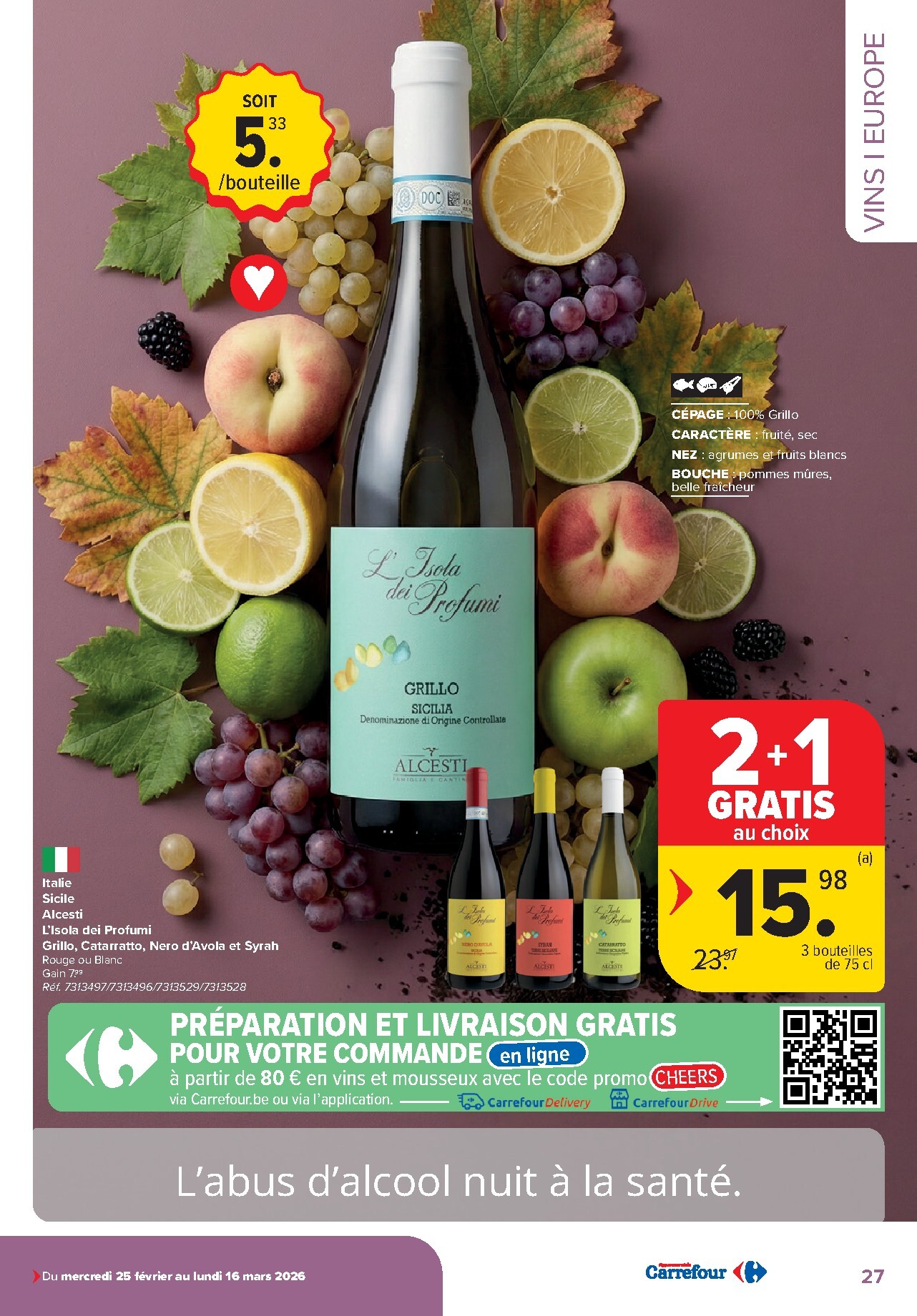carrefour - De Carrefour - Vins folder geldig vanaf 25/02/2026 t/m 16/03/2026 - page: 27