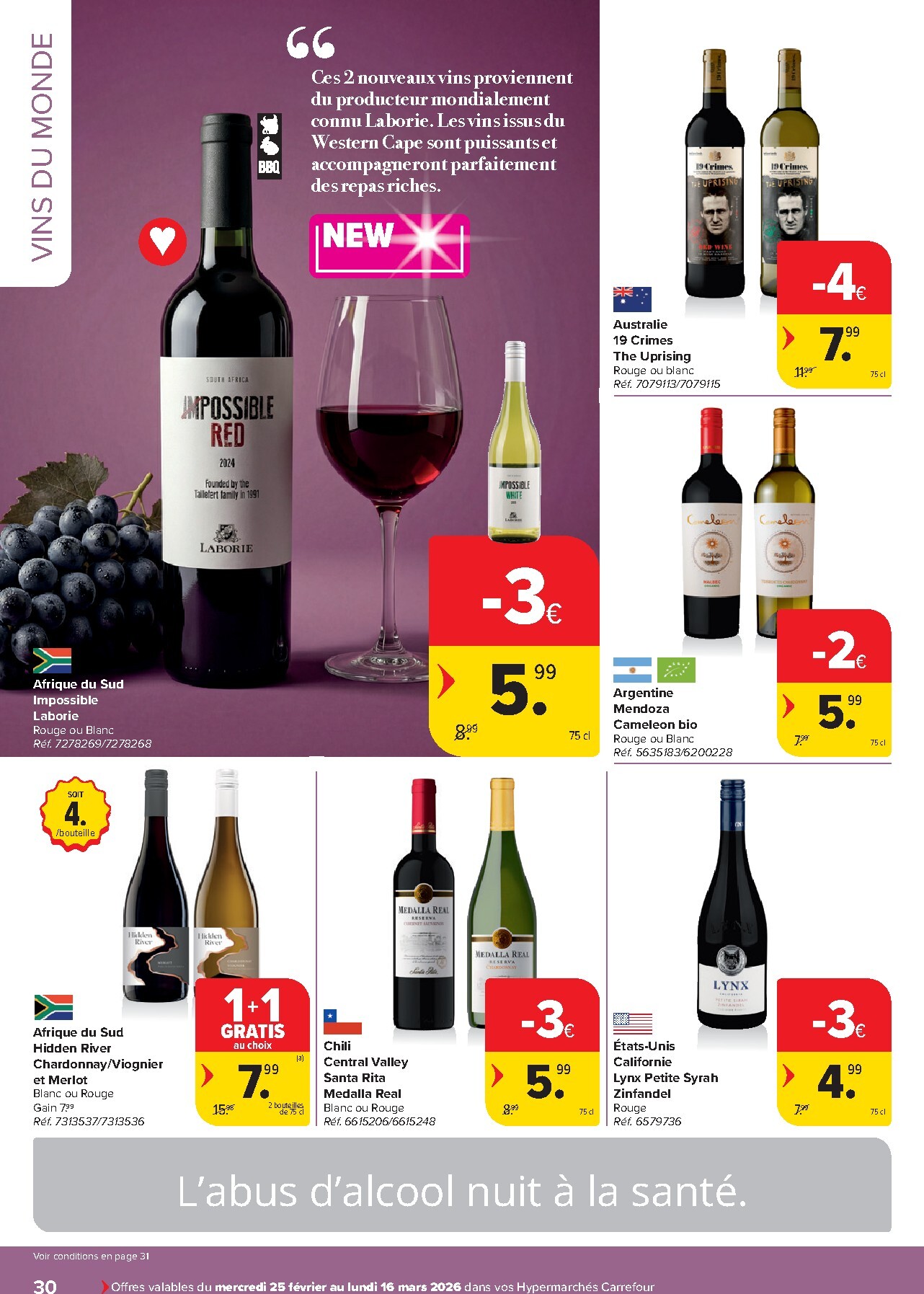 carrefour - De Carrefour - Vins folder geldig vanaf 25/02/2026 t/m 16/03/2026 - page: 30