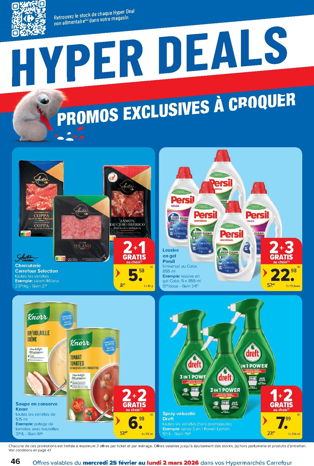 carrefour - De Carrefour Hypermarchés folder geldig vanaf 25/02/2026 t/m 09/03/2026 - page: 46