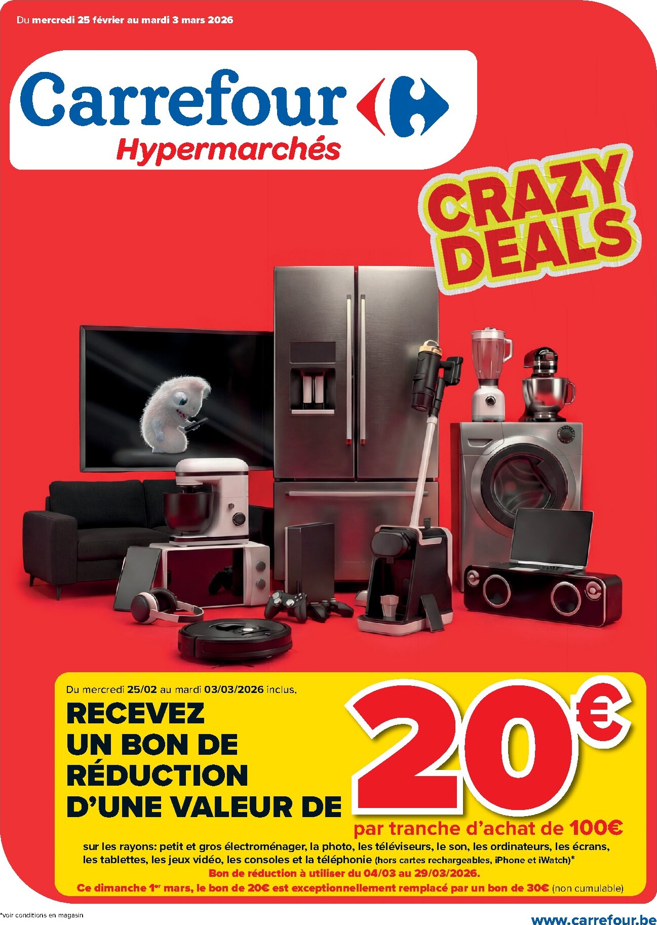 carrefour - De Carrefour Hypermarchés - Crazy Deals folder geldig vanaf 25/02/2026 t/m 03/03/2026