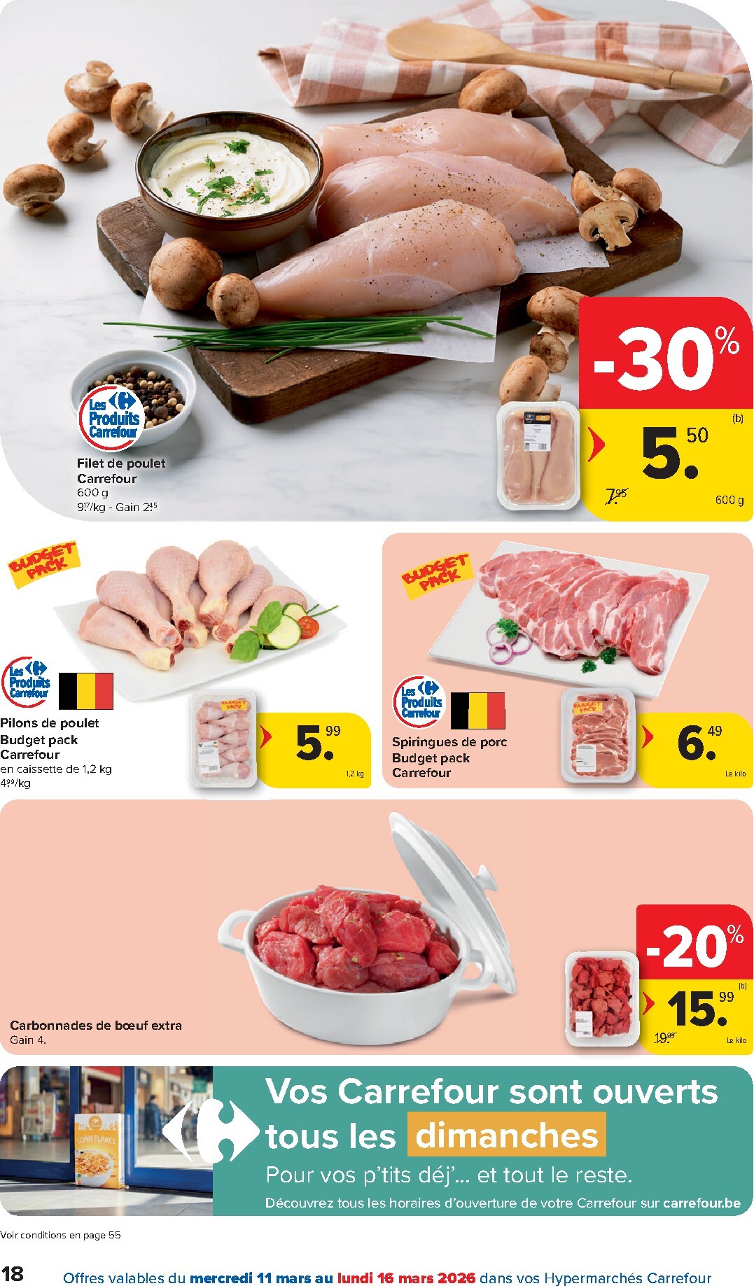 carrefour - De Carrefour Hypermarchés folder geldig vanaf 11/03/2026 t/m 23/03/2026 - page: 18
