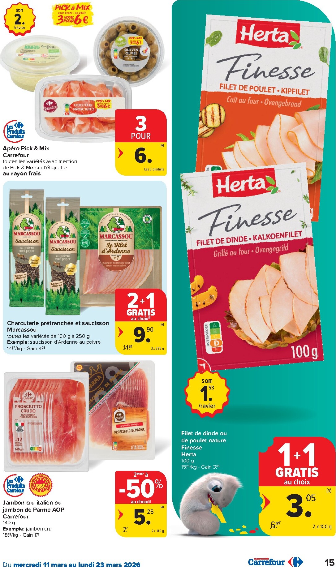 carrefour - De Carrefour Hypermarchés folder geldig vanaf 11/03/2026 t/m 23/03/2026 - page: 15