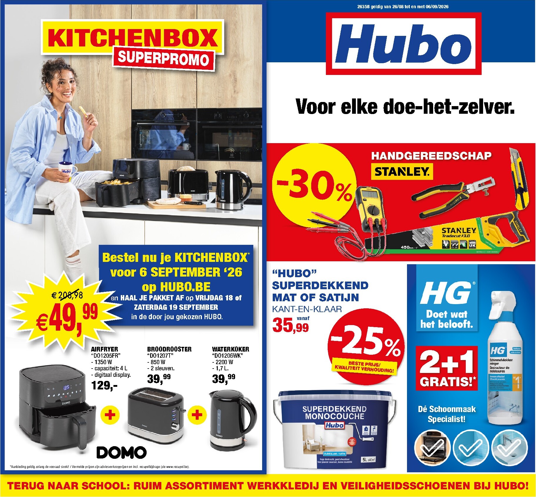 hubo - Huidige Hubo folder geldig van woensdag 26/08/2026 tot zondag 06/09/2026