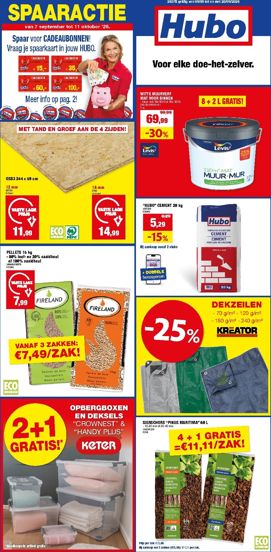hubo - Huidige Hubo folder geldig van woensdag 09/09/2026 tot zondag 20/09/2026