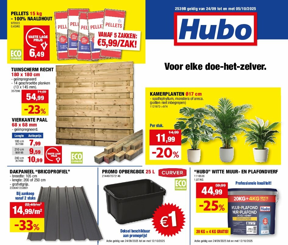 hubo - Hubo folder geldig vanaf 24/09 - 05/10
