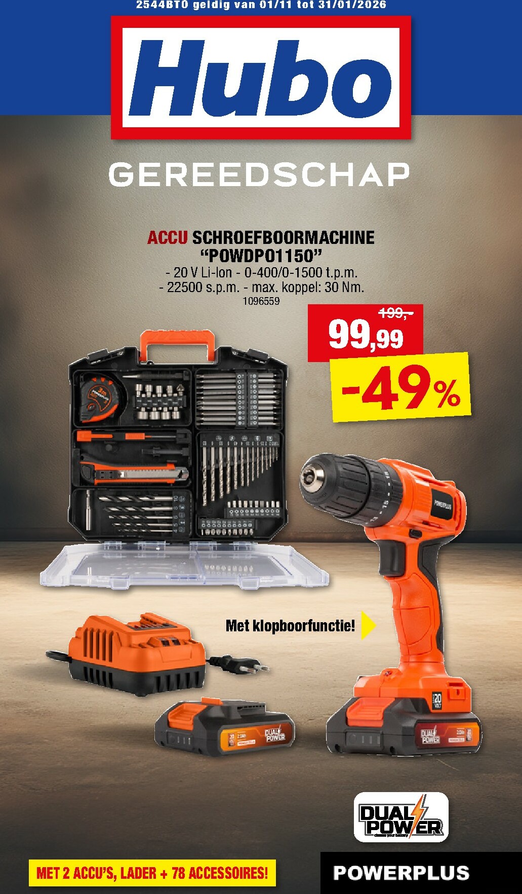 hubo - De Hubo - Gereedschap folder geldig vanaf 01/11 t/m 31/01