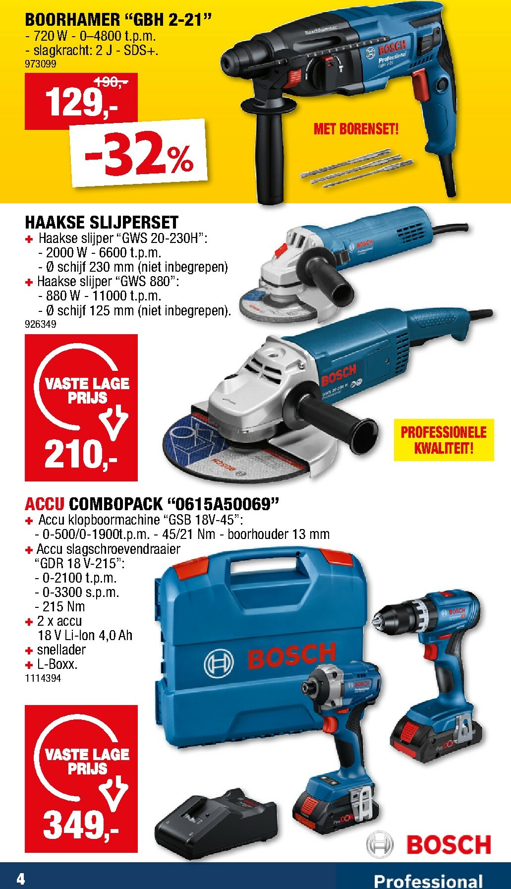 hubo - De Hubo - Gereedschap folder geldig vanaf 01/11 t/m 31/01 - page: 4