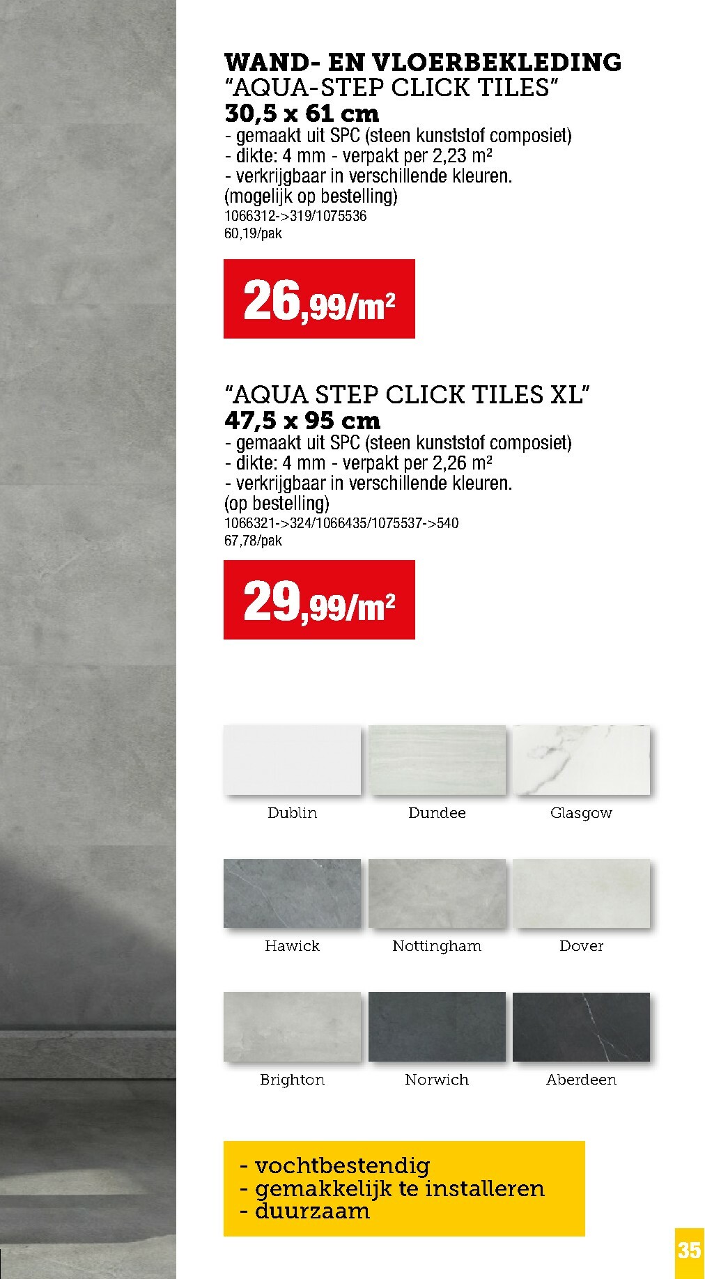 hubo - De Hubo - Vloer- en wandbekleding folder geldig vanaf 01/12 t/m 31/05 - page: 35