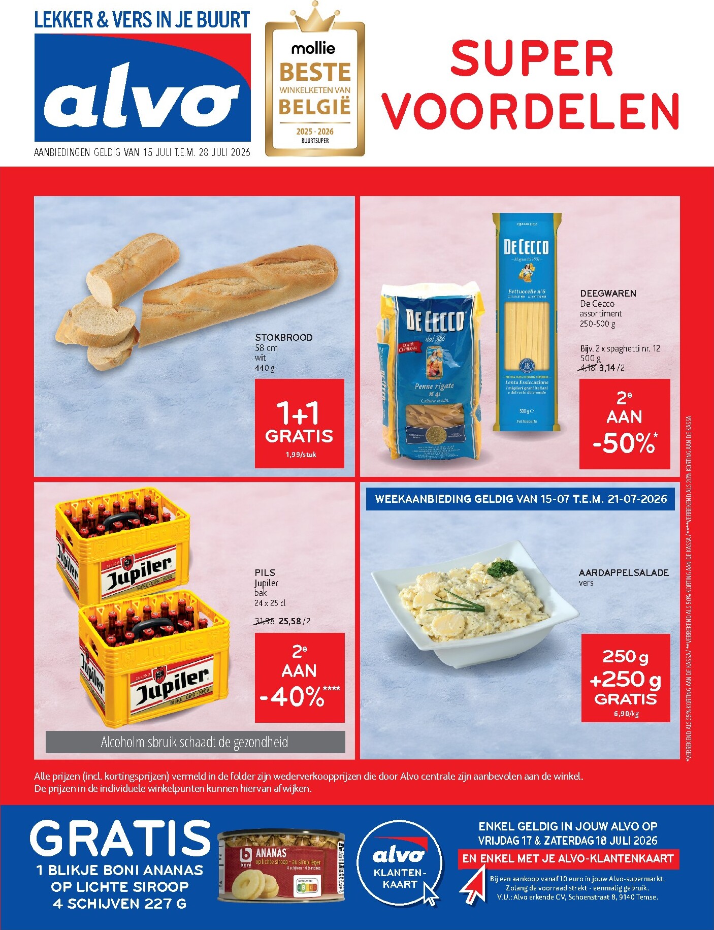 alvo - Huidige Alvo folder geldig van woensdag 15/07/2026 tot dinsdag 28/07/2026