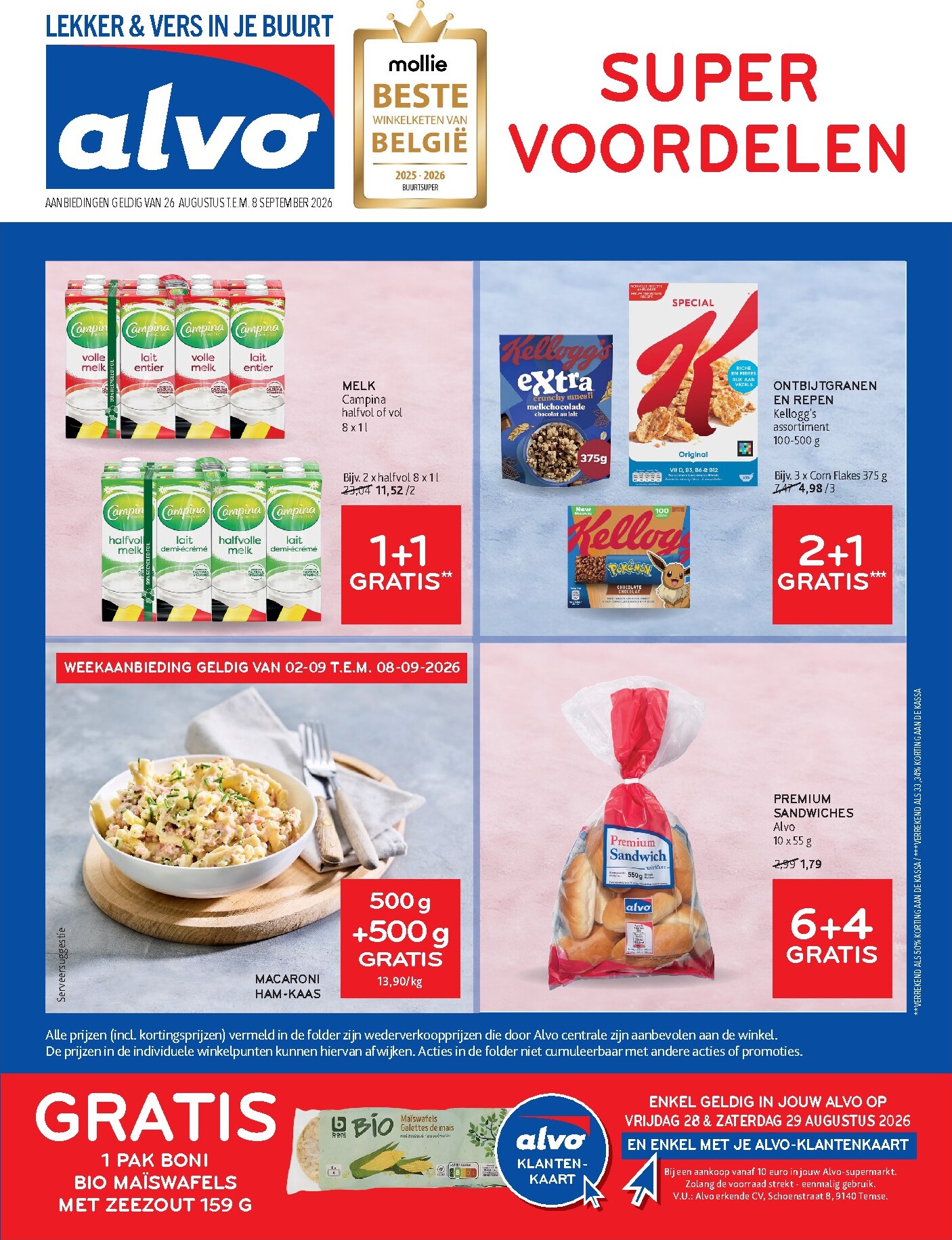 alvo - Huidige Alvo folder geldig van woensdag 26/08/2026 tot dinsdag 08/09/2026
