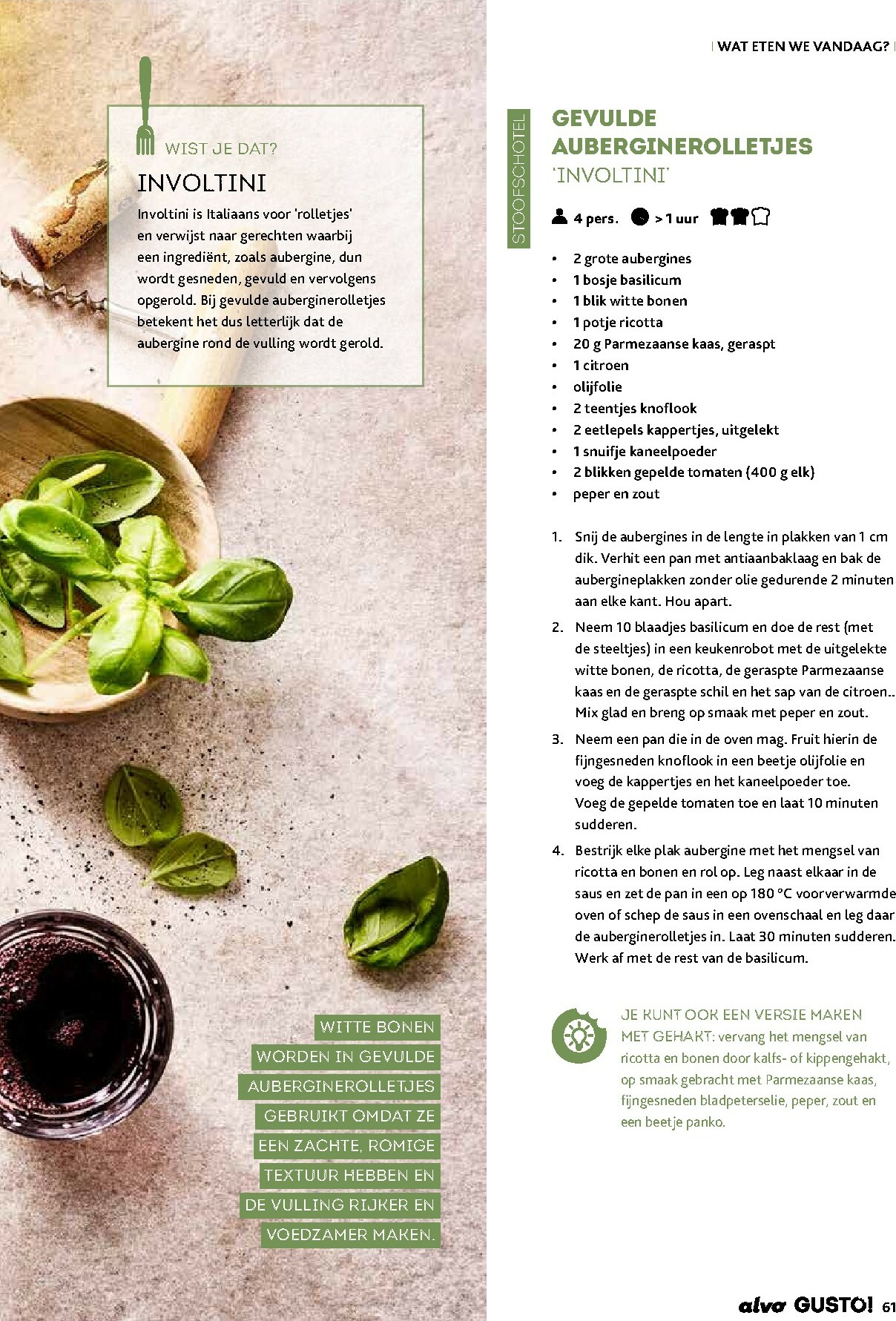 alvo - De Alvo - Gusto folder geldig vanaf 01/01 t/m 31/03 - page: 61