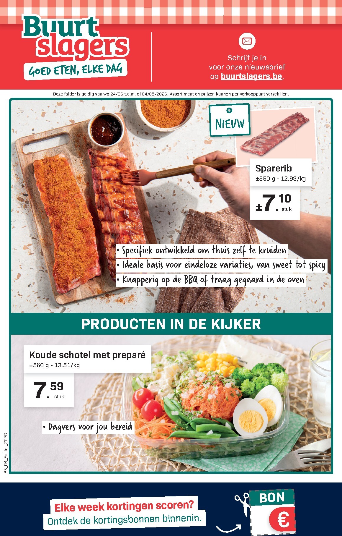 buurtslagers - Huidige Buurtslagers folder geldig van woensdag 24/06/2026 tot dinsdag 04/08/2026
