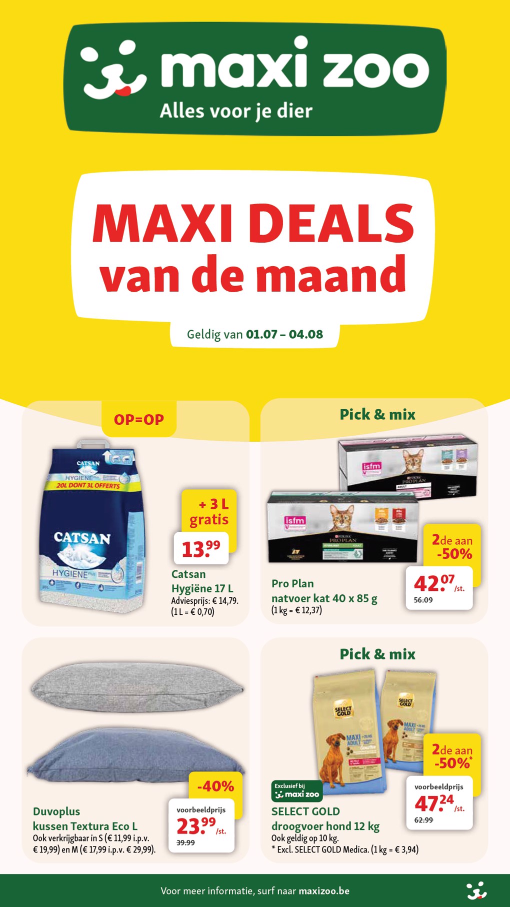 maxizoo - Huidige Maxizoo folder geldig van woensdag 01/07/2026 tot dinsdag 04/08/2026