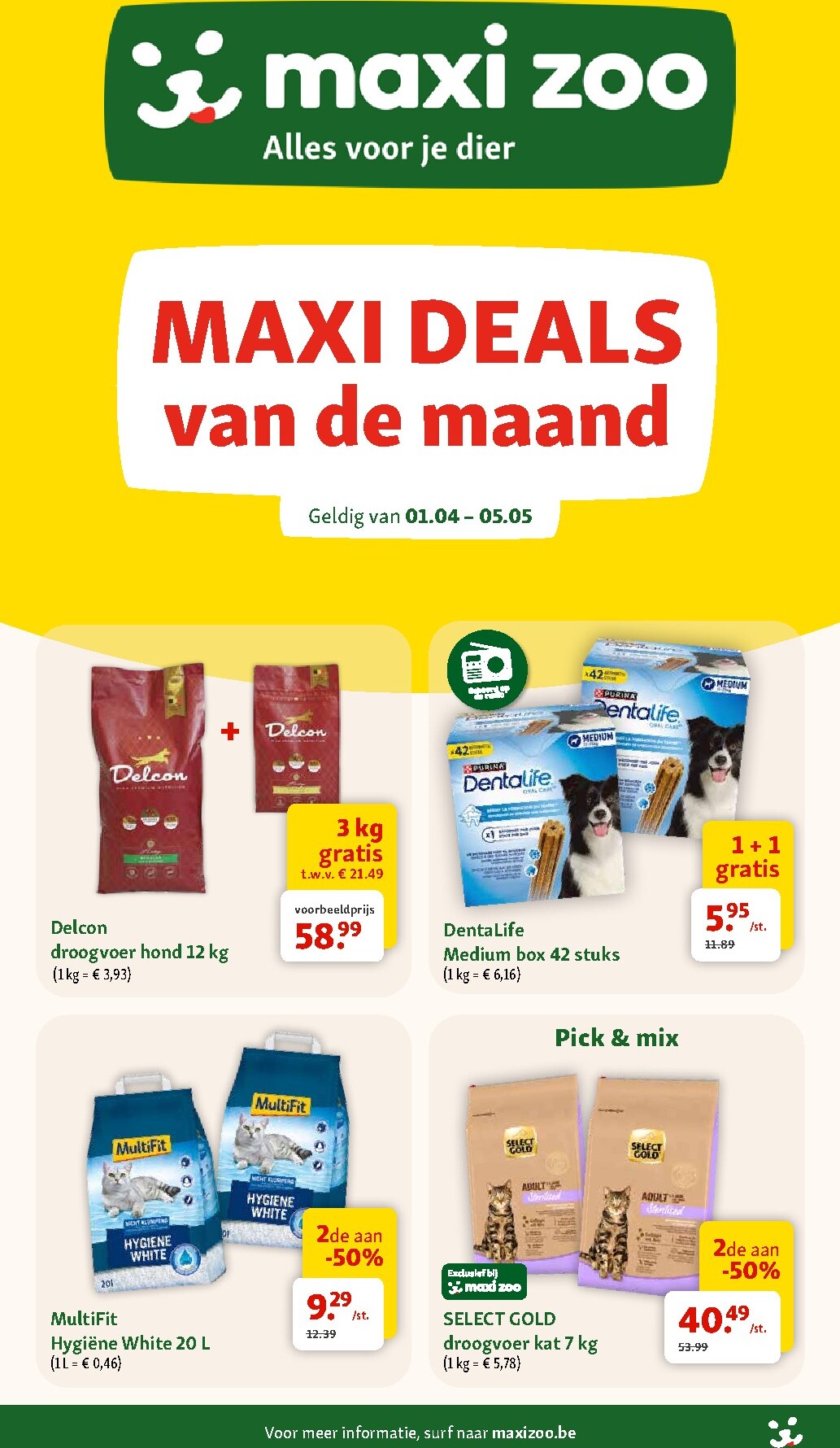 maxizoo - De Maxizoo folder geldig vanaf 01/04/2026 t/m 05/05/2026