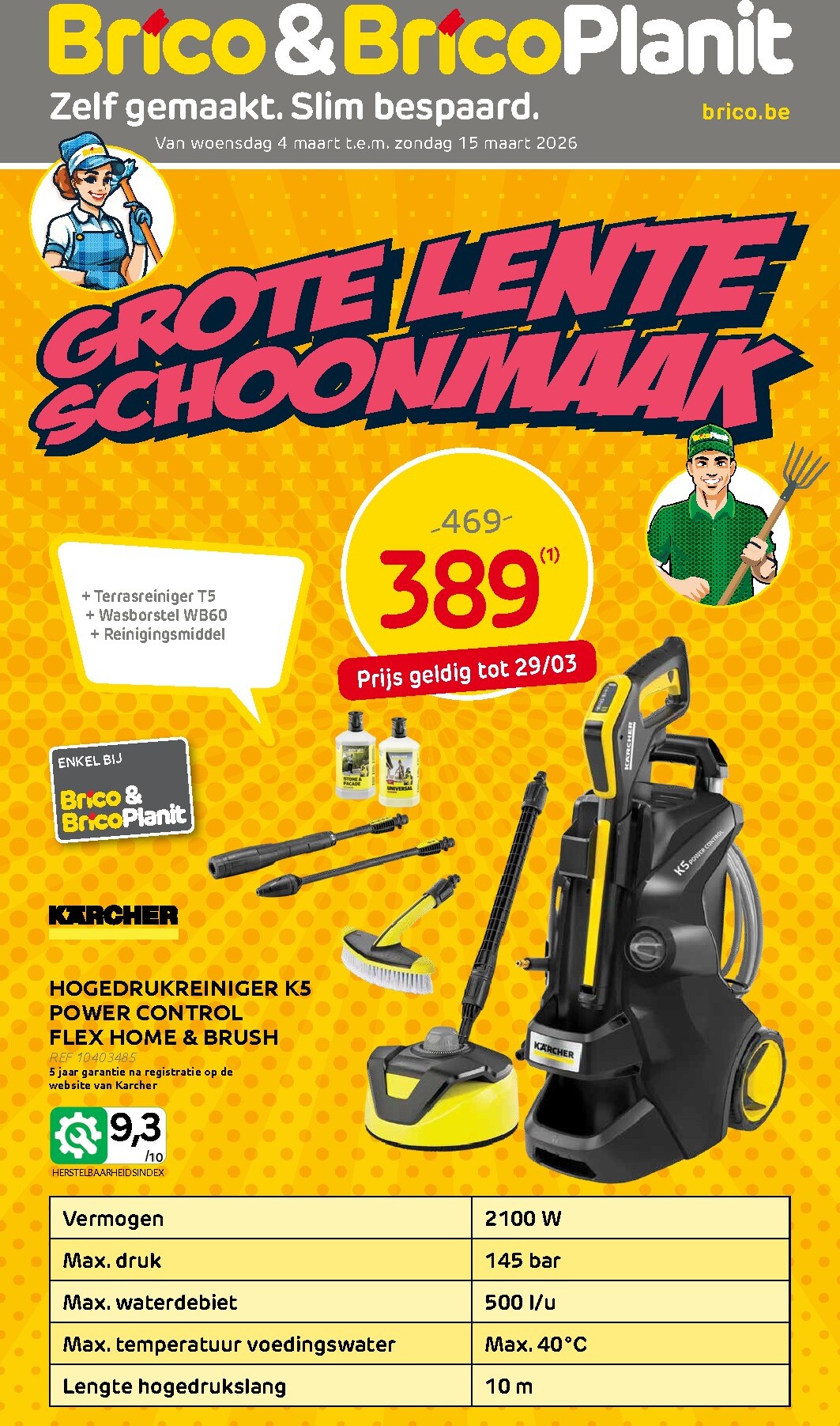 brico - De Brico - Lente Schoonmaak folder geldig vanaf 04/03/2026 t/m 15/03/2026