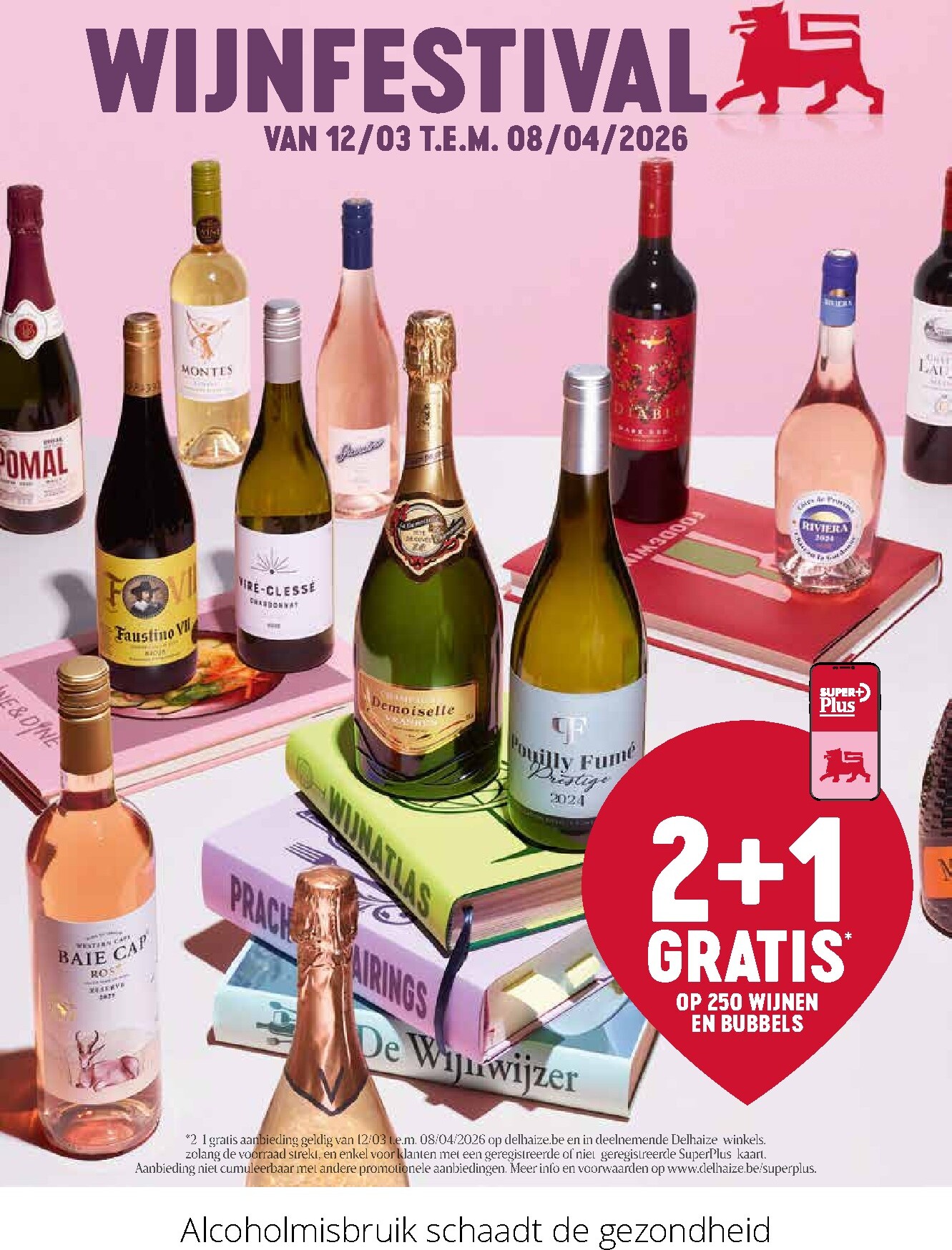 delhaize - De Delhaize - Wijnfestival folder geldig vanaf 12/03/2026 t/m 08/04/2026
