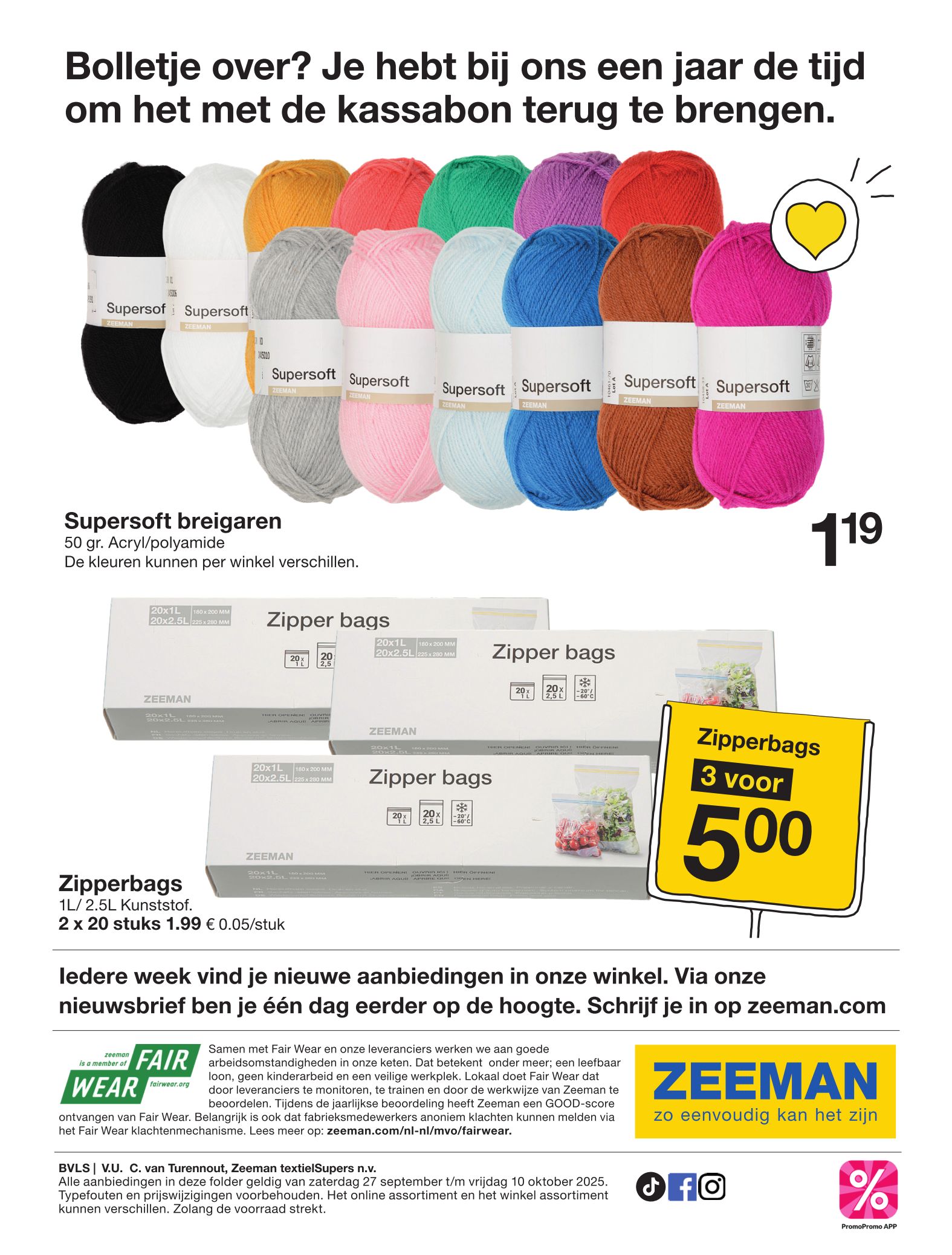zeeman - Zeeman folder geldig vanaf 27/09 - 10/10 - page: 23