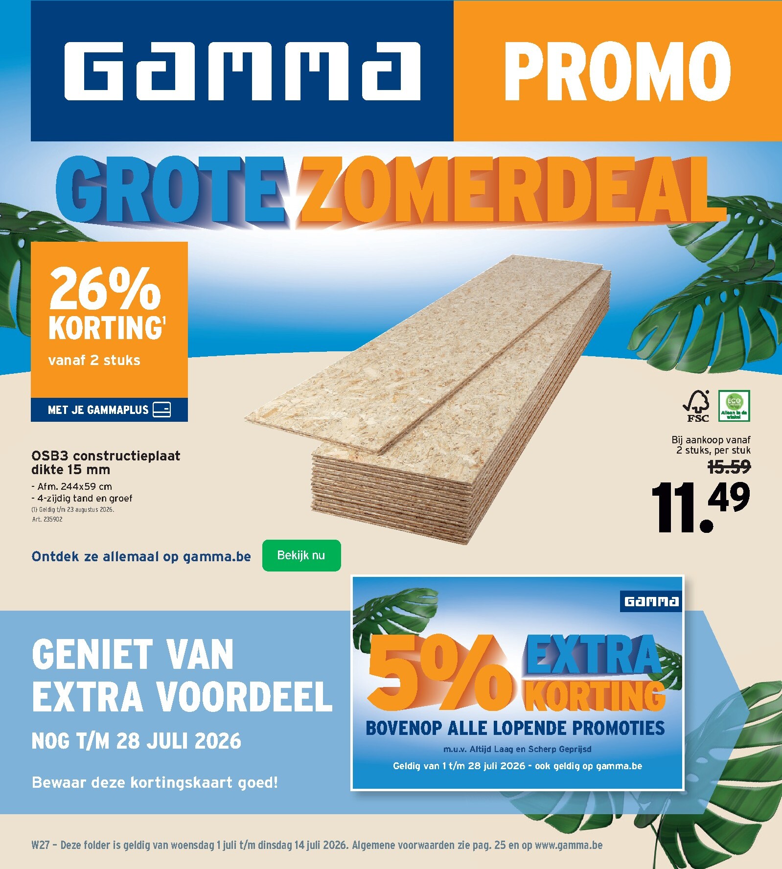 gamma - Huidige Gamma folder geldig van woensdag 01/07/2026 tot dinsdag 14/07/2026