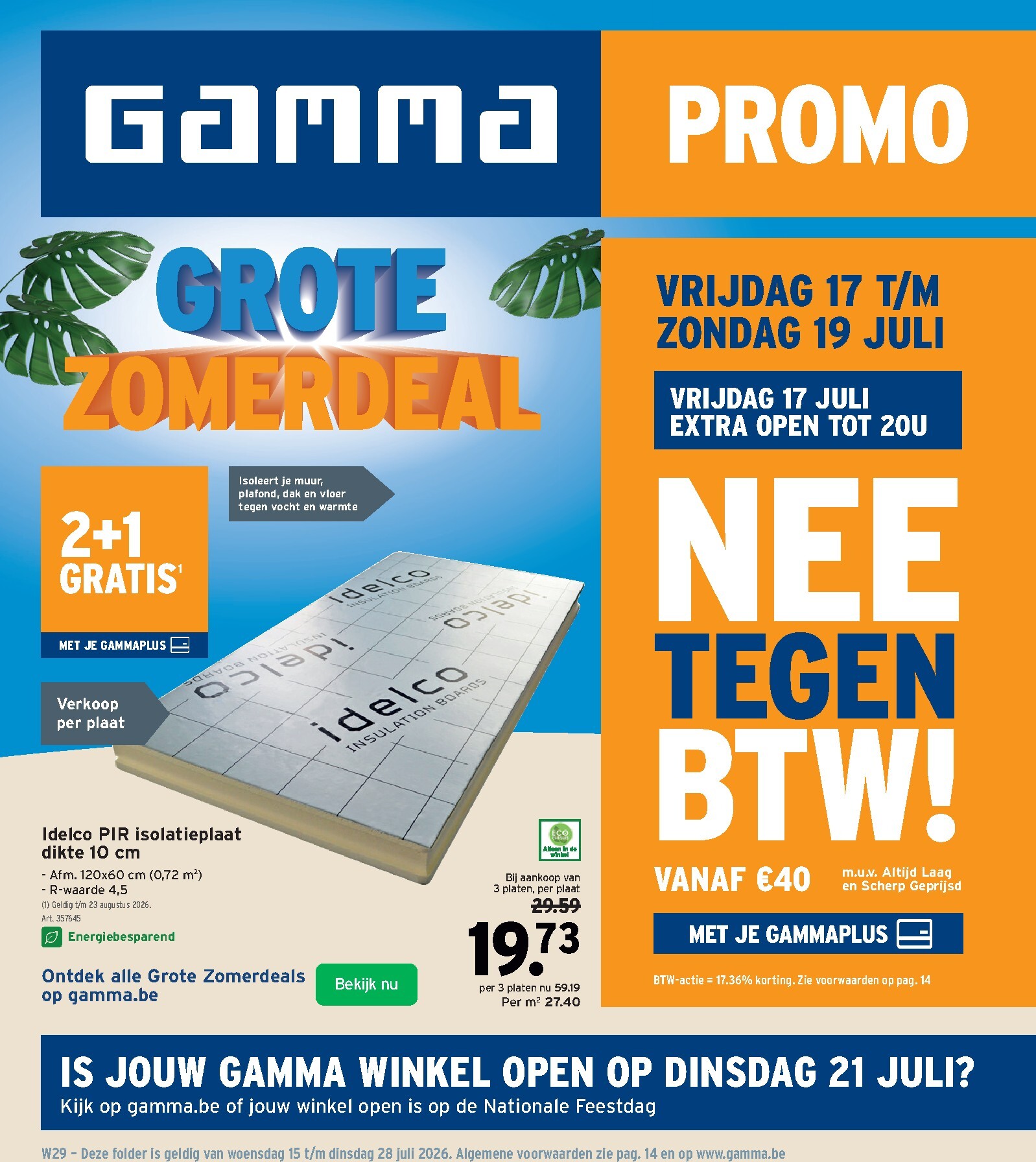 gamma - Huidige Gamma folder geldig van woensdag 15/07/2026 tot dinsdag 28/07/2026