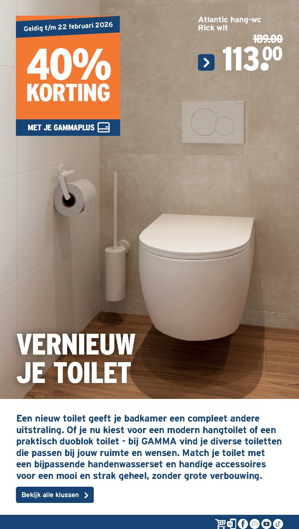 gamma - De Gamma - Sanitairspecial folder geldig vanaf 07/01 t/m 22/02 - page: 6