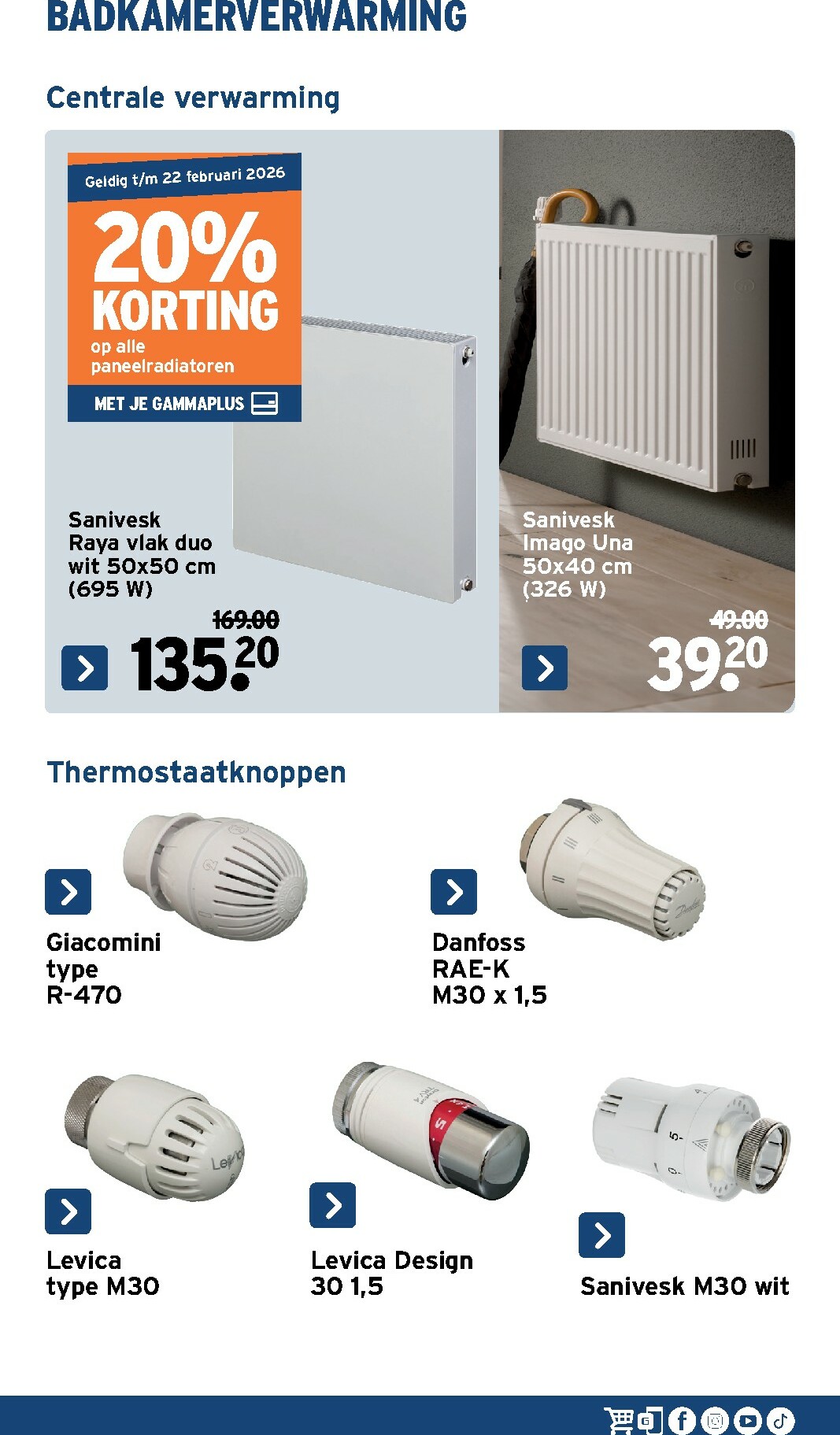 gamma - De Gamma - Sanitairspecial folder geldig vanaf 07/01 t/m 22/02 - page: 56