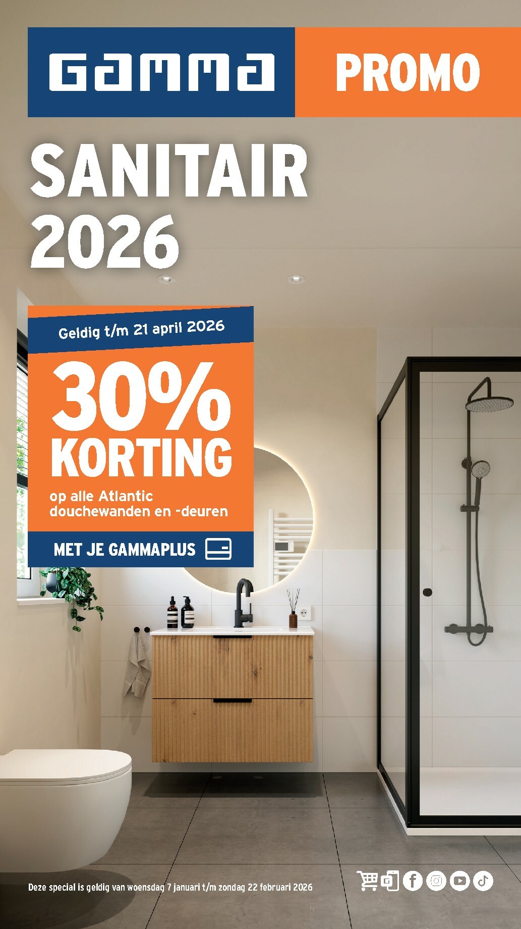 gamma - De Gamma - Sanitairspecial folder geldig vanaf 07/01 t/m 22/02