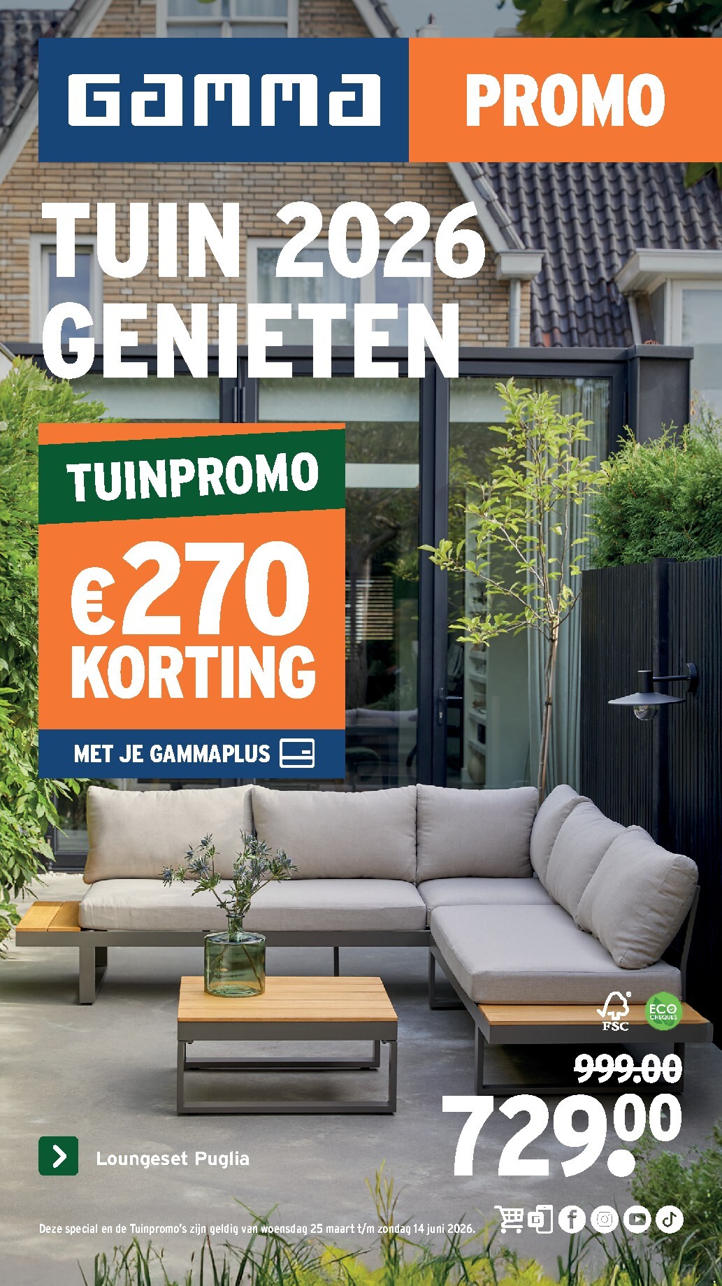 gamma - De Gamma - Tuinmeubelen folder geldig vanaf 25/03/2026 t/m 14/06/2026
