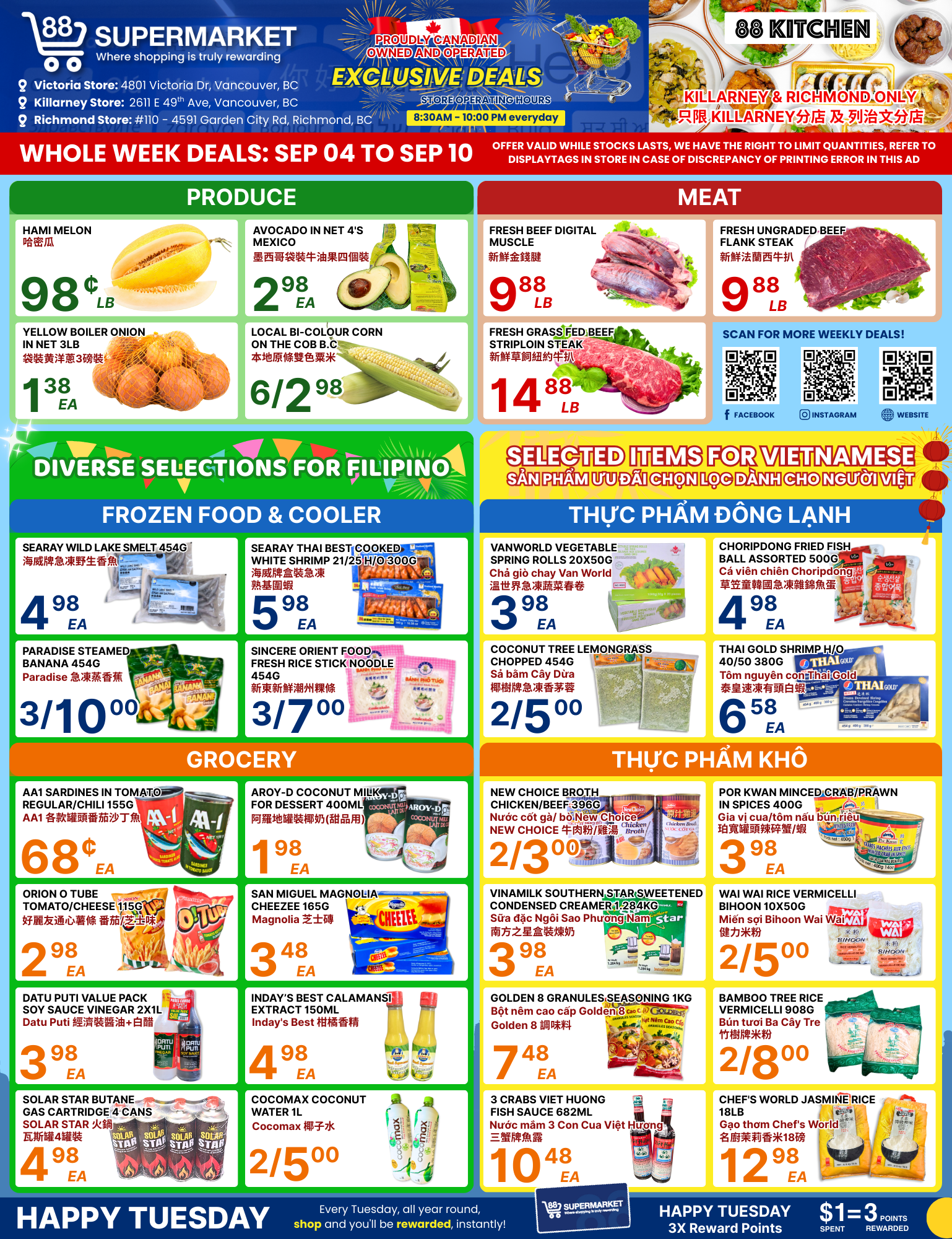 88-supermarket - 88 Supermarket - Filipino & Vietnamese Selections flyer valid from 09-04 - 09-10