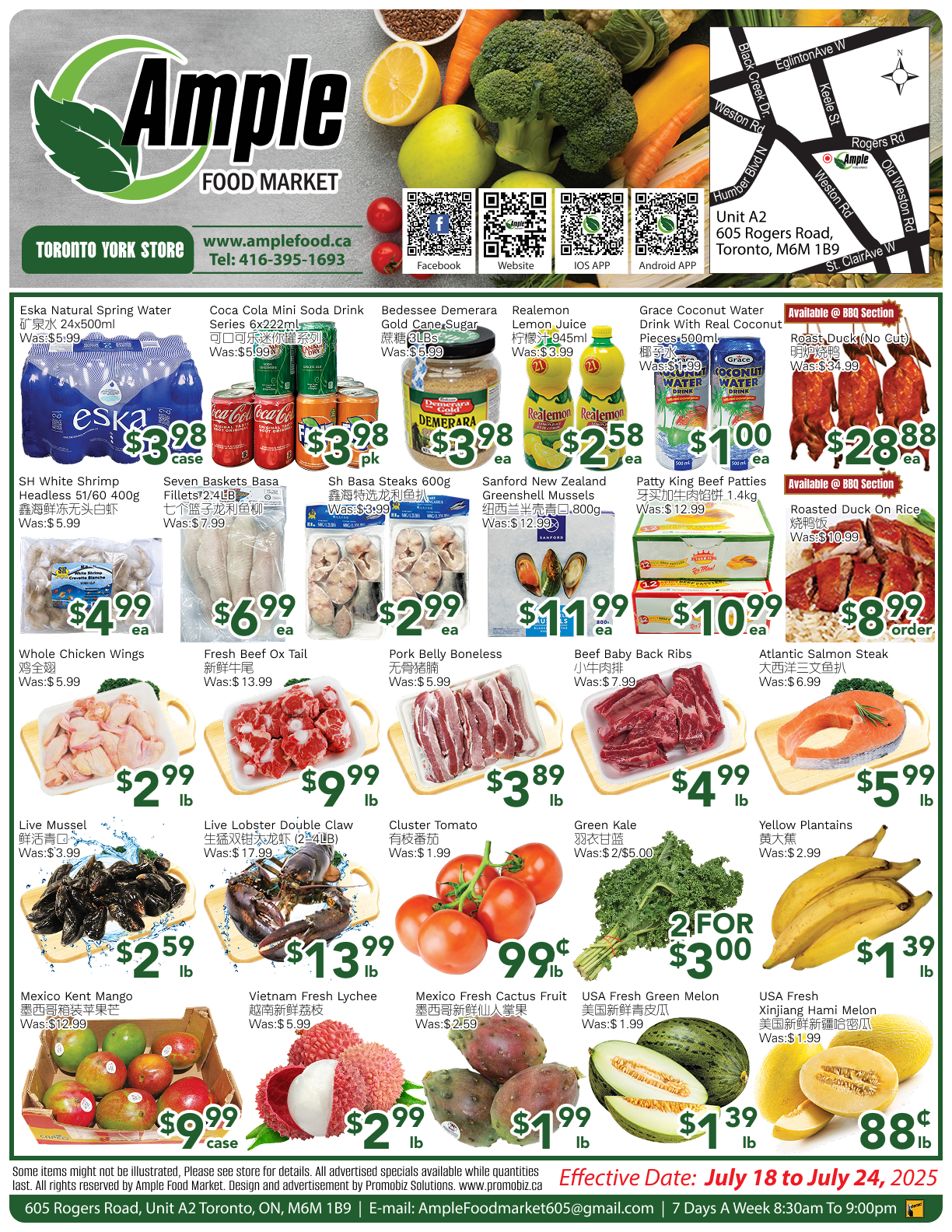 ample-supermarket - Ample Supermarket - Toronto York flyer valid from 07-18 - 07-24