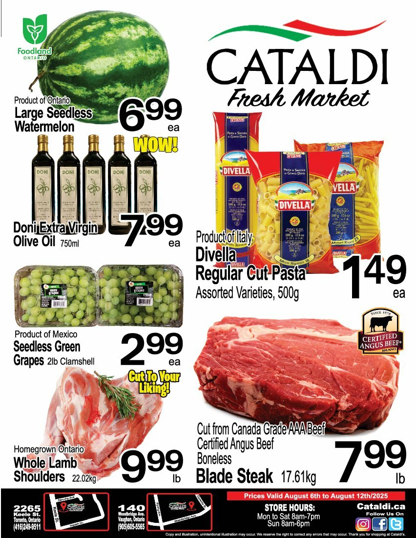 cataldi-fresh-market - Cataldi Fresh Market flyer valid from 08-06 - 08-12
