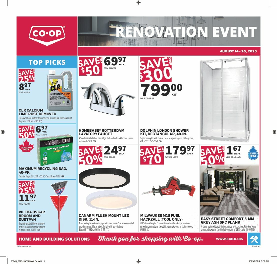 coop - Coop - Renovation Event flyer valid from 08-14 - 08-20