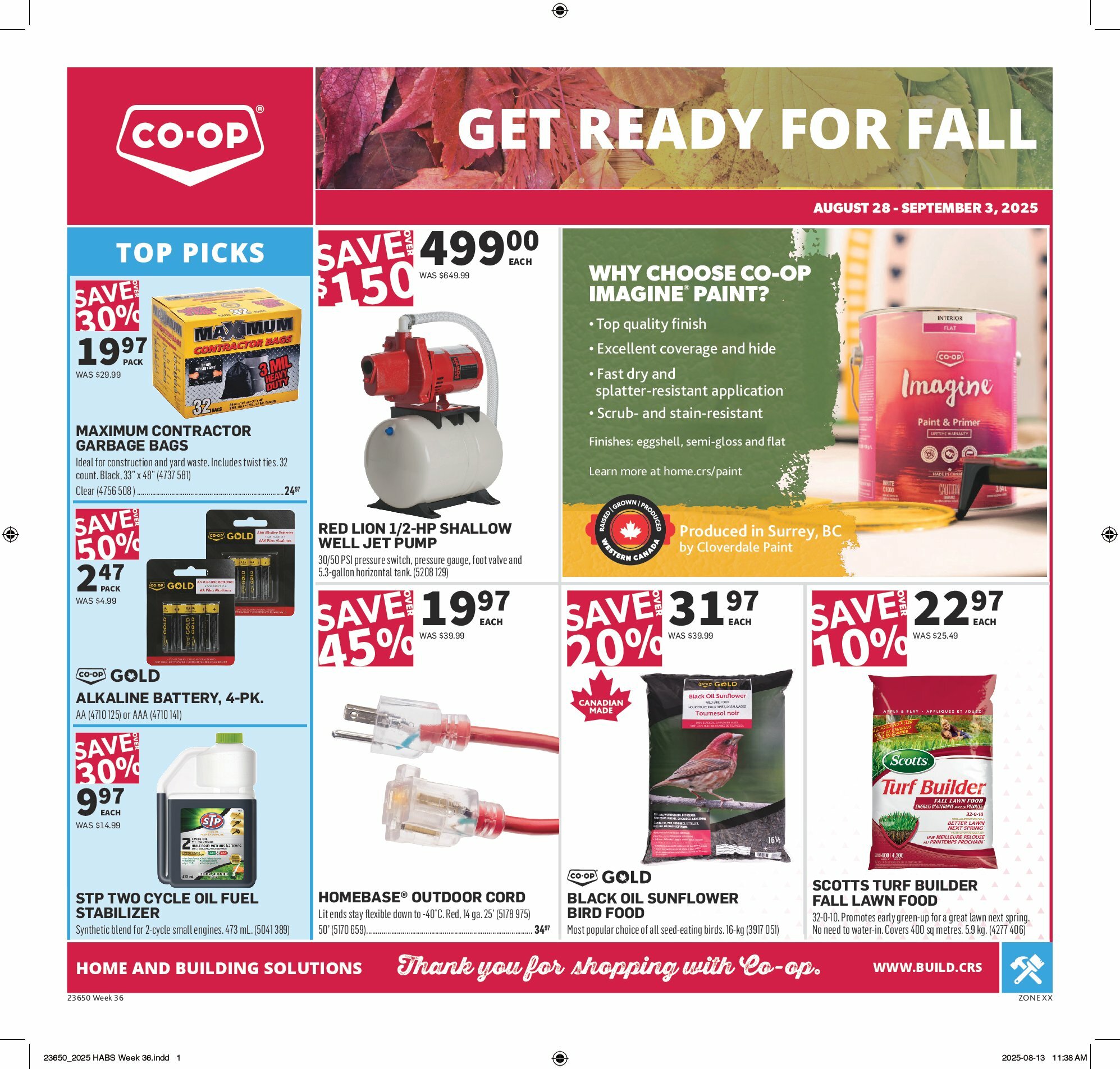 coop - Coop - Get Ready for Fall flyer valid from 08-28 - 09-03
