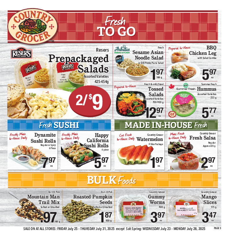 country-grocer - Country Grocer flyer valid from 07-25 - 07-31 - page: 5