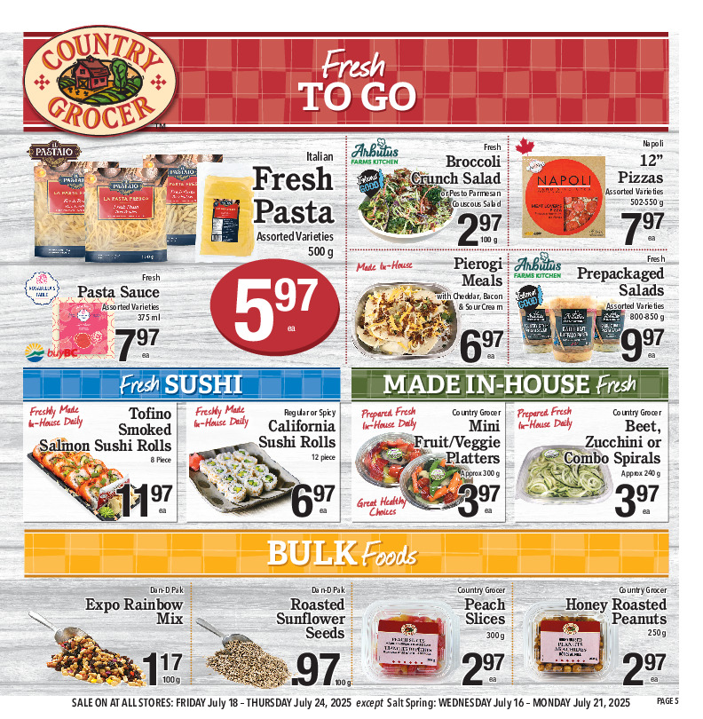 country-grocer - Country Grocer flyer valid from 07-18 - 07-24 - page: 5