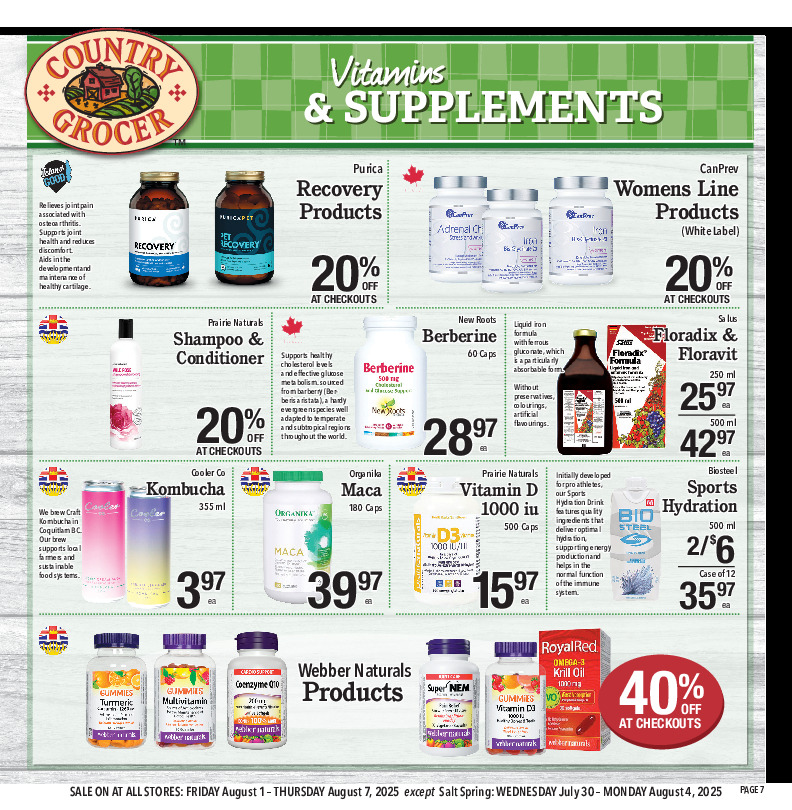 country-grocer - Country Grocer flyer valid from 08-01 - 08-07 - page: 7