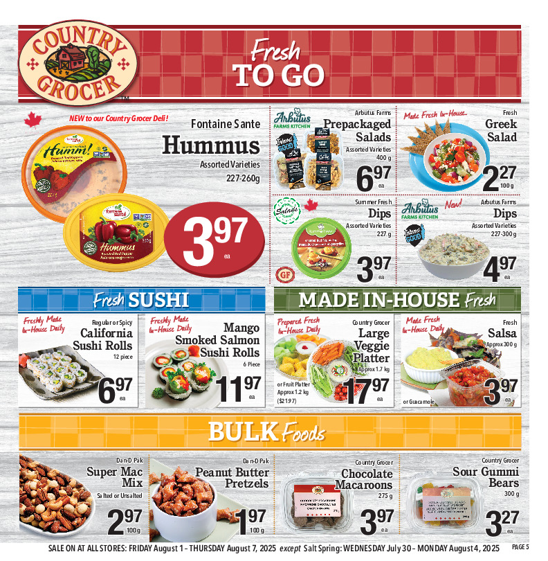 country-grocer - Country Grocer flyer valid from 08-01 - 08-07 - page: 5