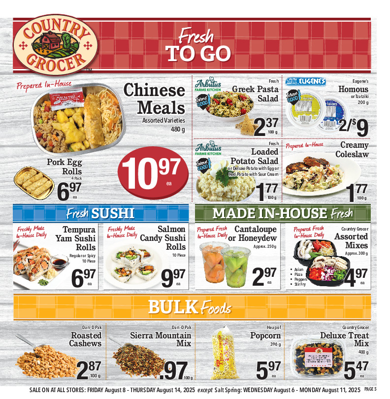 country-grocer - Country Grocer flyer valid from 08-08 - 08-14 - page: 5
