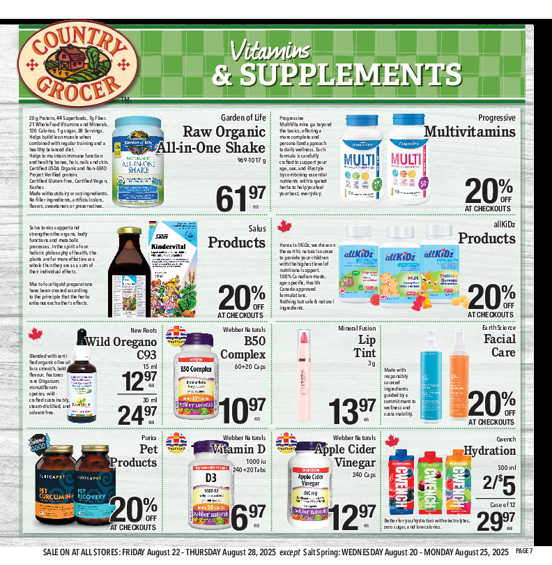 country-grocer - Country Grocer flyer valid from 08-22 - 08-28 - page: 7