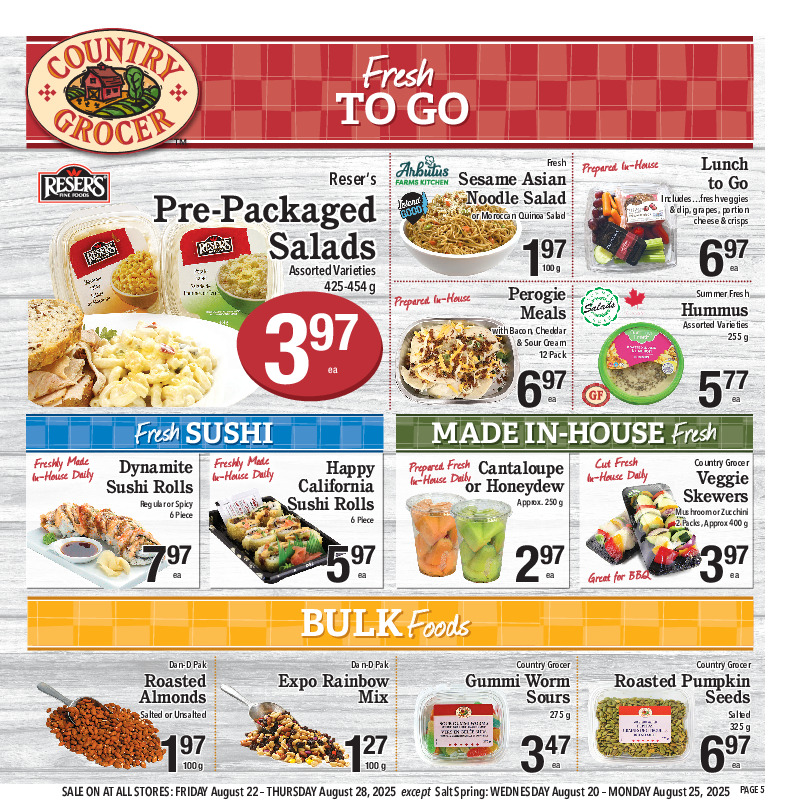 country-grocer - Country Grocer flyer valid from 08-22 - 08-28 - page: 5