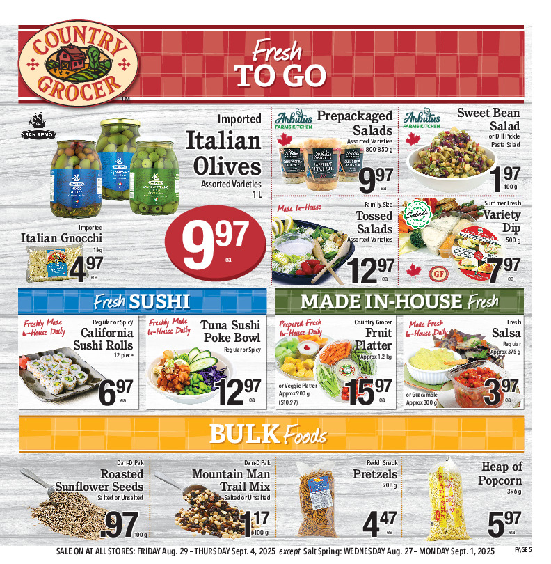 country-grocer - Country Grocer flyer valid from 08-29 - 09-04 - page: 5