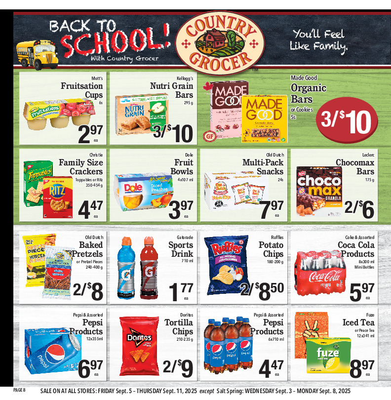 country-grocer - Country Grocer flyer valid from 09-05 - 09-11 - page: 8