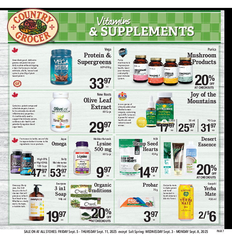 country-grocer - Country Grocer flyer valid from 09-05 - 09-11 - page: 7