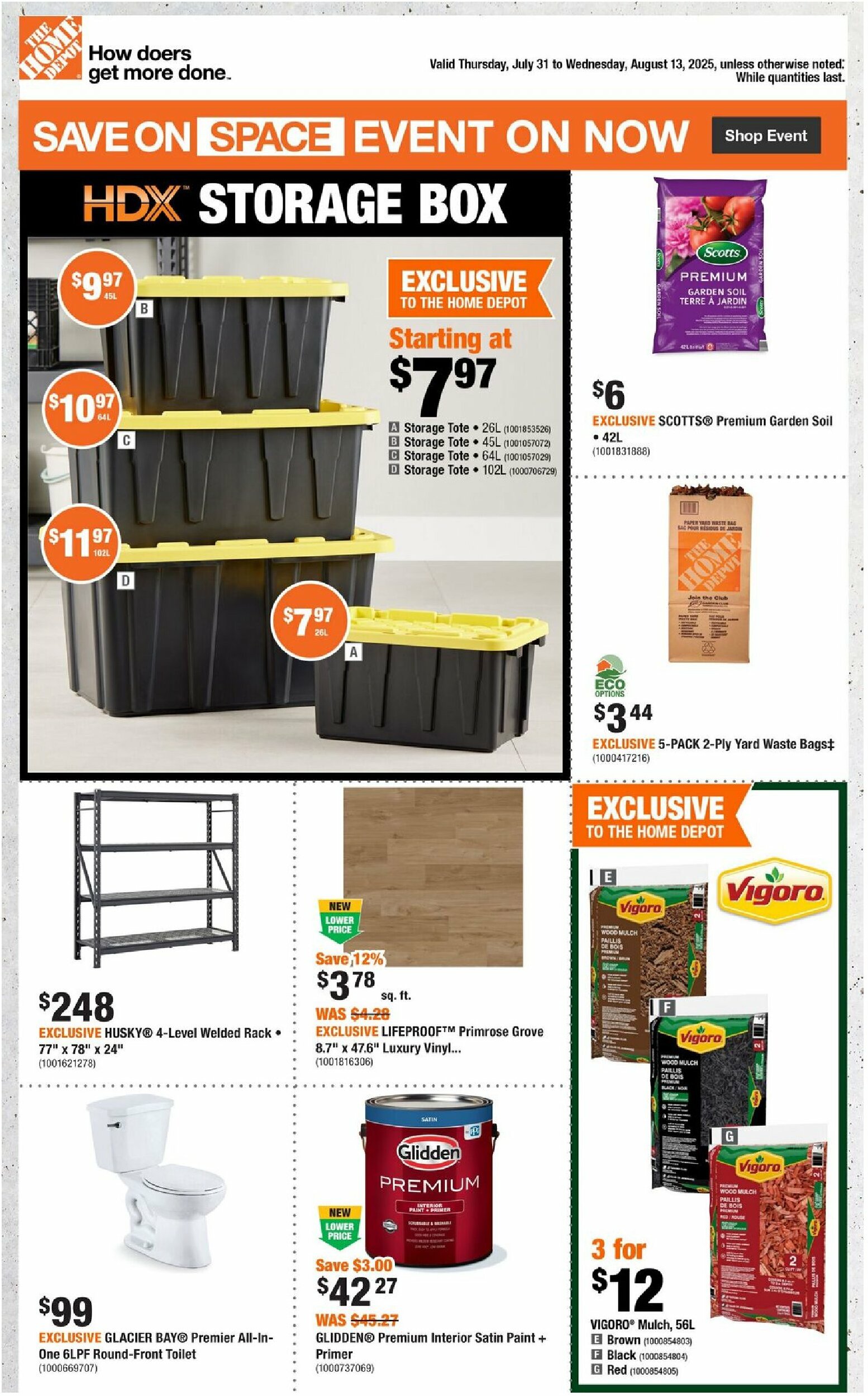 home-depot - Home Depot flyer valid from 07-31 - 08-13