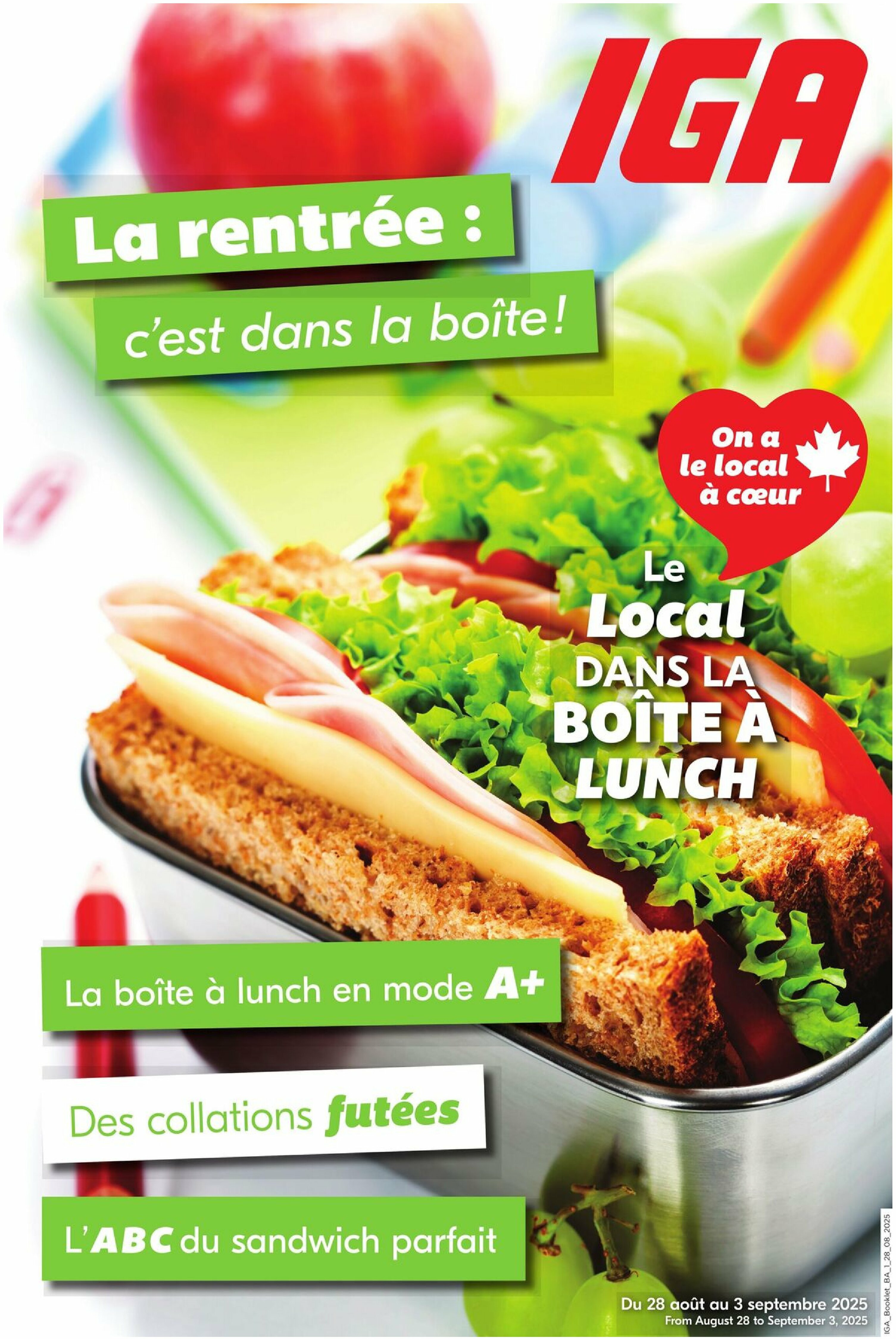 iga - IGA - Back to School flyer valid from 08-28 - 09-03