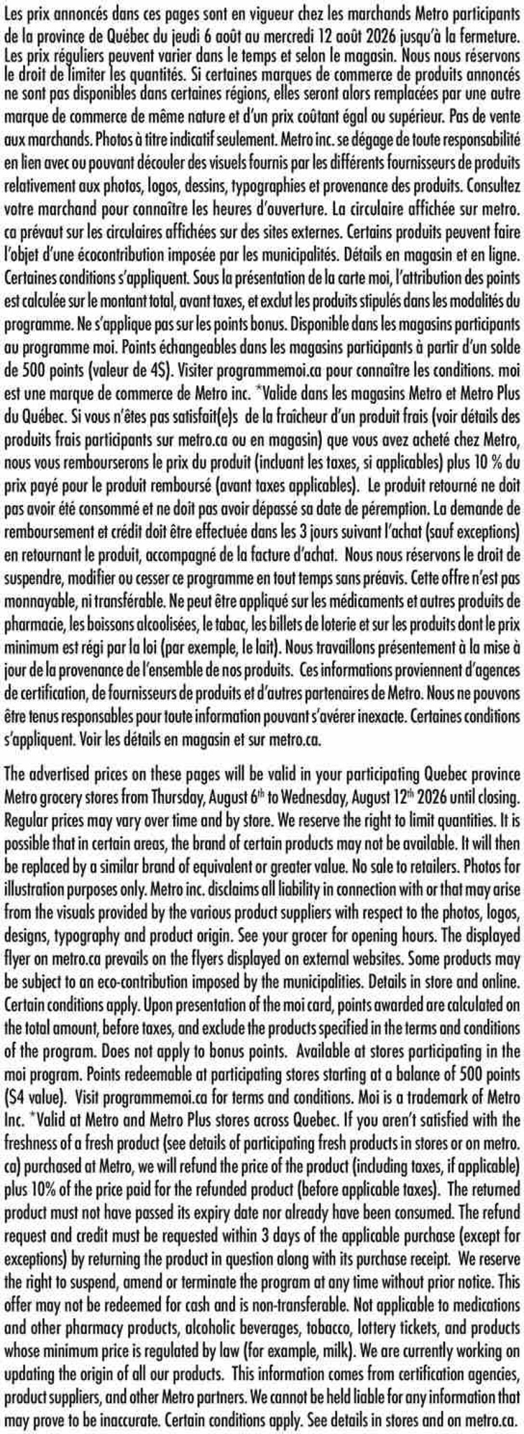 metro - New Metro - Quebec Flyer for This Week – 2026-08-06 to 2026-08-12 - page: 25