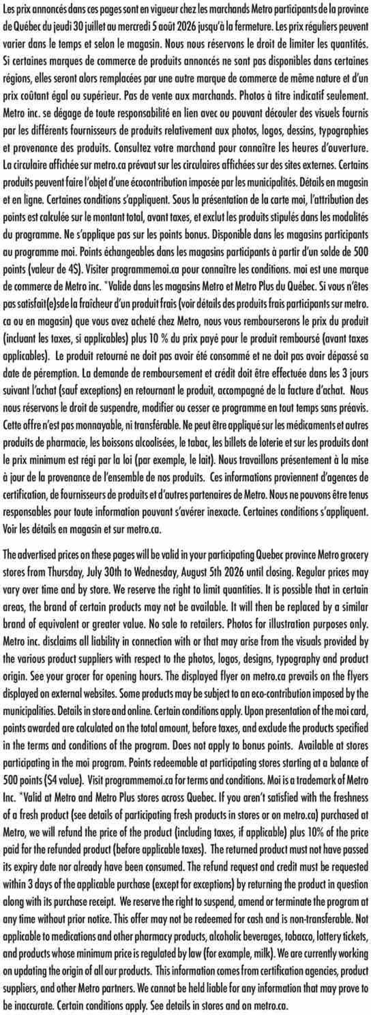 metro - Metro - Quebec Flyer Valid from 2026-07-30 to 2026-08-05 - page: 21